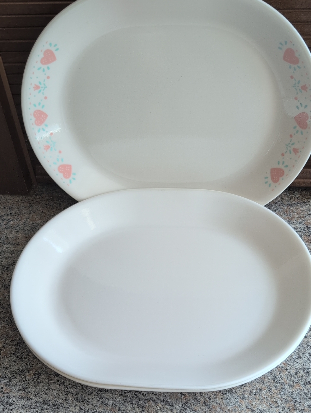 Corelle Forever Yours Oval Serving Platter and Two Oval Corelle Serving Platters - Picture 5 of 9